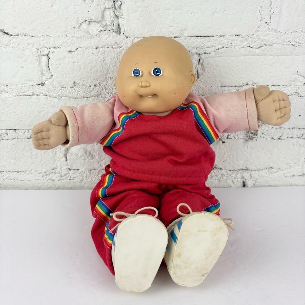 Vintage 80’s Cabbage Patch Doll Bald Blue Eyes
